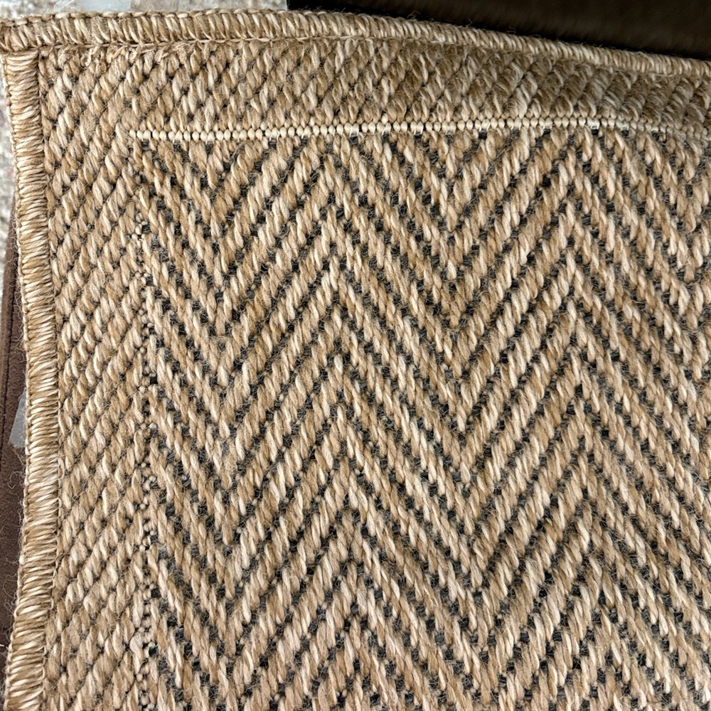 CAMILSON “Easy Jute” Area Rug 2x3 Ft Chevron Weave doormat NEW